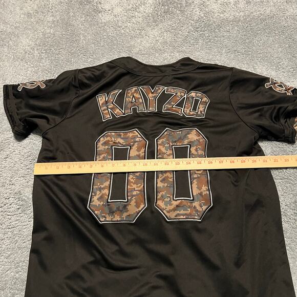 Kayzo Unleashed Jersey Mens Medium 00 Camo Reversible Button Shirt Y2K - Picture 6 of 8